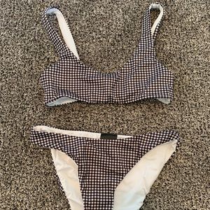 LA Hearts Gingham Bathing Suit Small